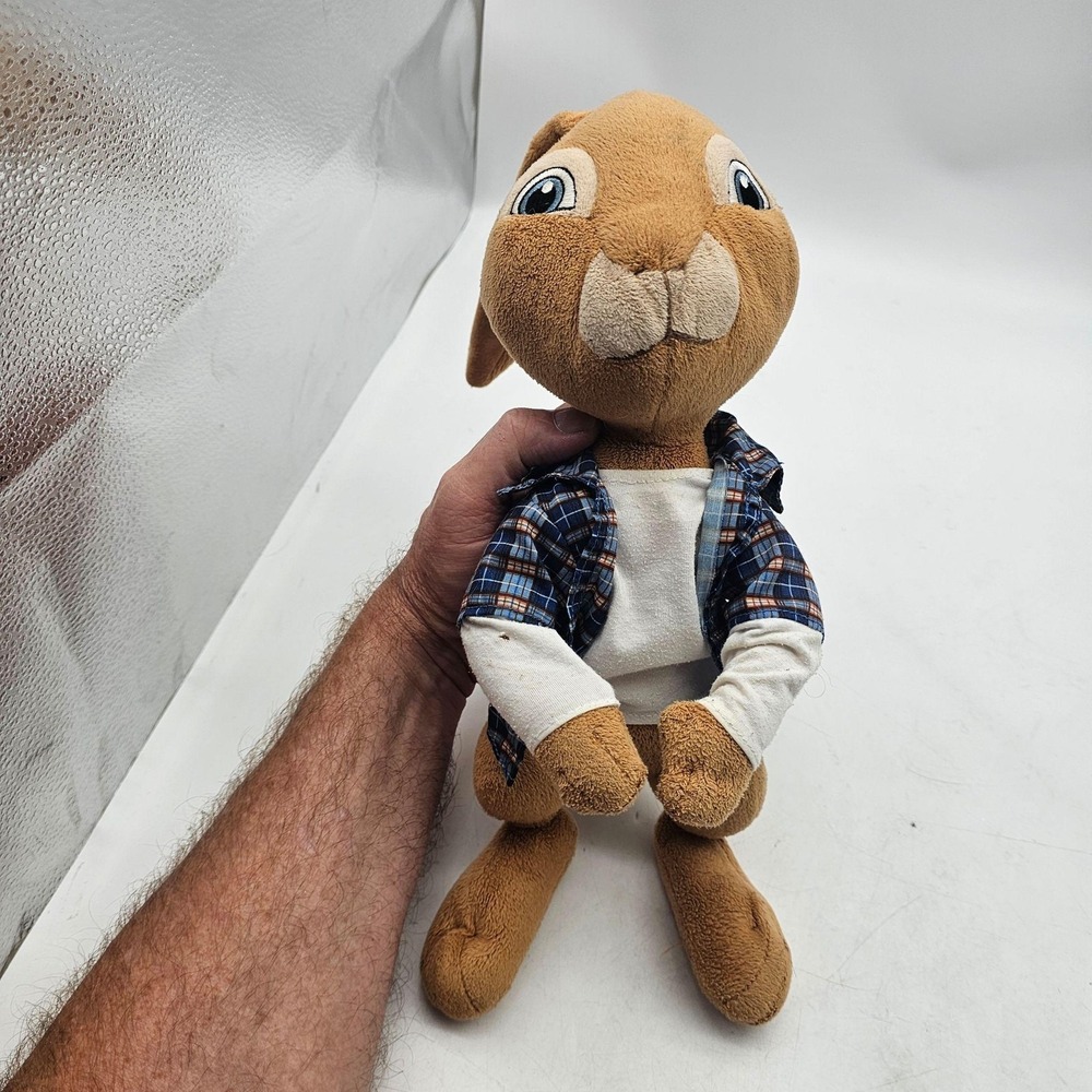 Funrise Hop Bunny Rabbit Plush Stuffed Animal Toy Medium Brown Easter Washable